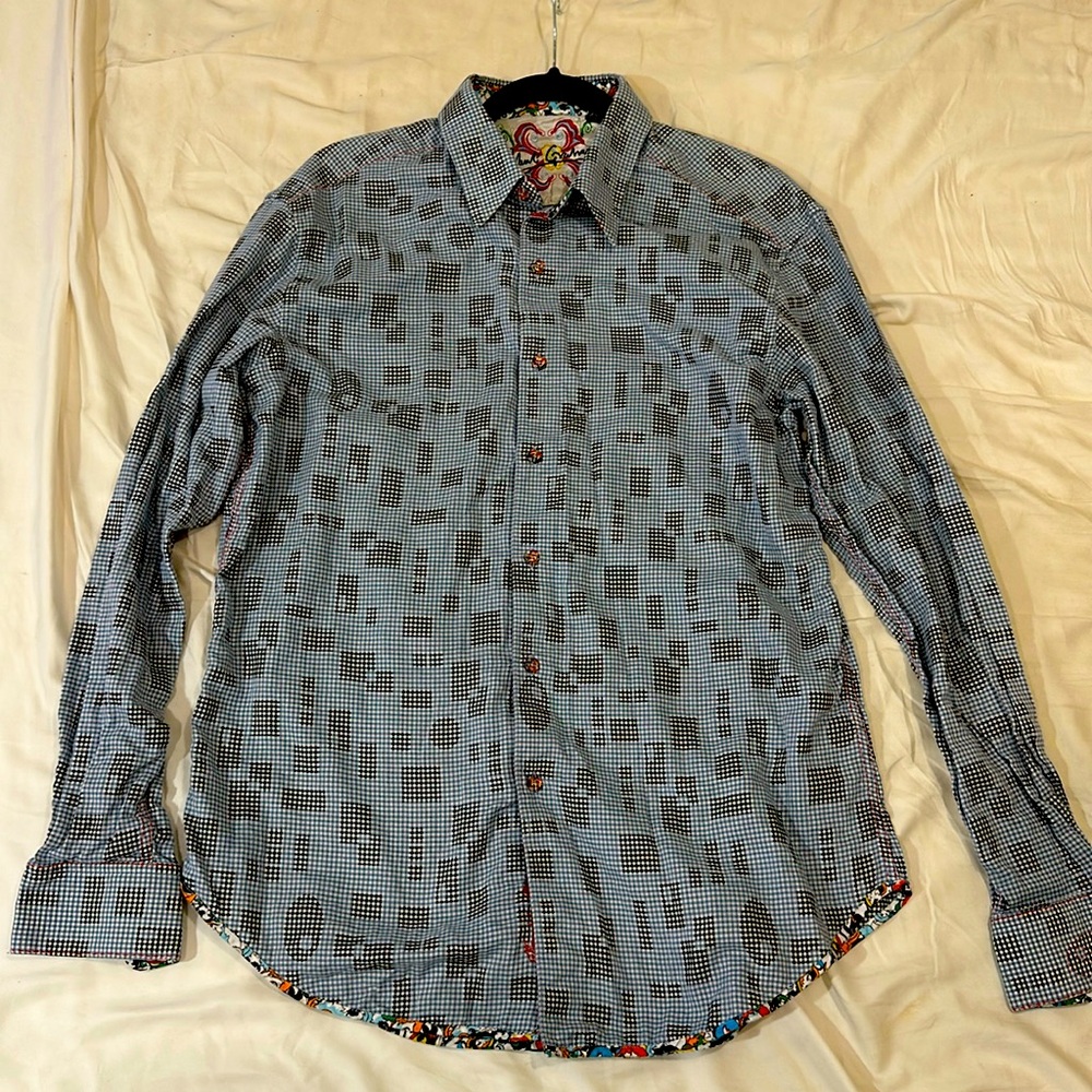 Robert Graham Men’s Plaid Button Down, Size Large